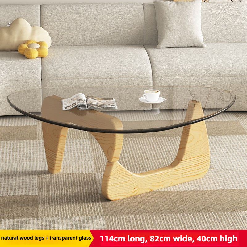 Glass Wood Coffee Table – Strong, Sleek, and Space-Smart