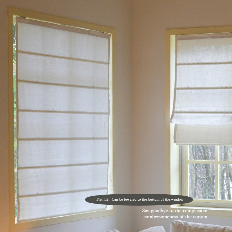 Pure Linen Roman Shade – Effortless Elegance in Every Fold