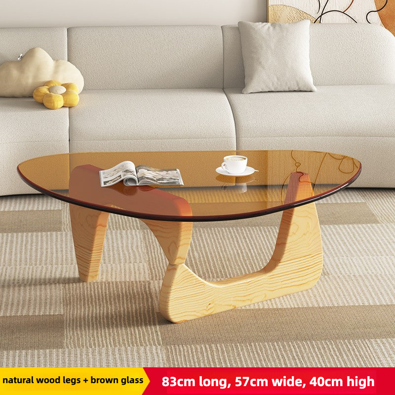 Glass Wood Coffee Table – Strong, Sleek, and Space-Smart