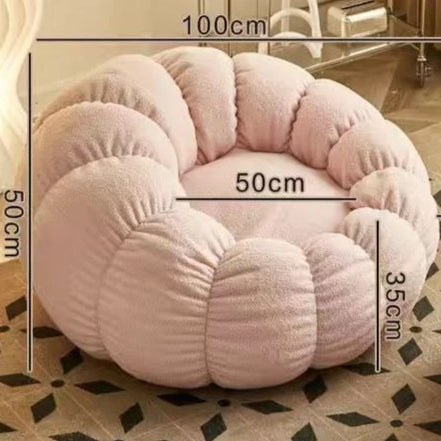 Pumpkin Bliss – Cream-Style Reclining Floor Chair for Cozy Bedrooms & Balconies