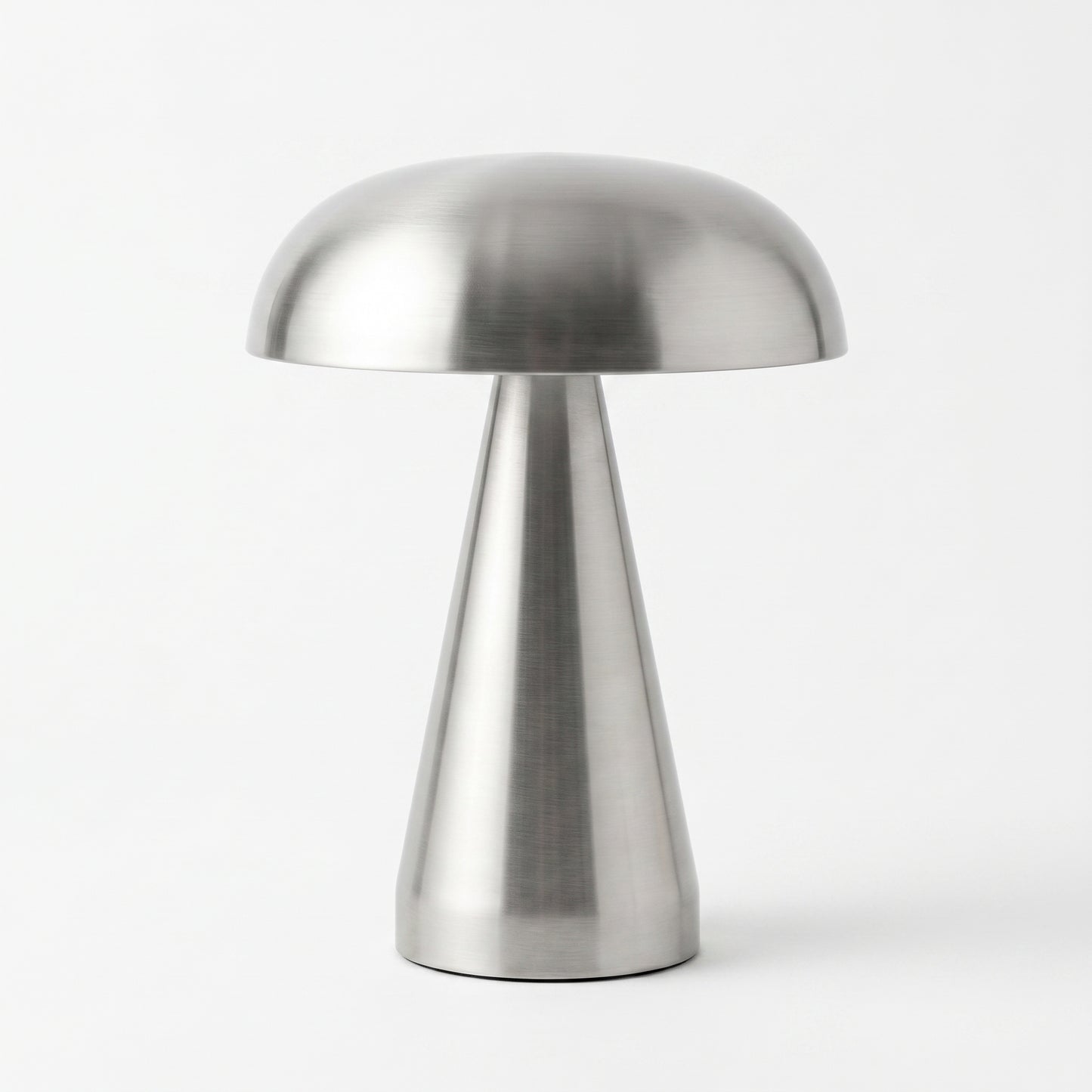 Nordic Mushroom Table Lamp – Rechargeable Stainless Steel Ambient Light