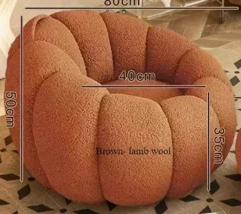 Pumpkin Bliss – Cream-Style Reclining Floor Chair for Cozy Bedrooms & Balconies
