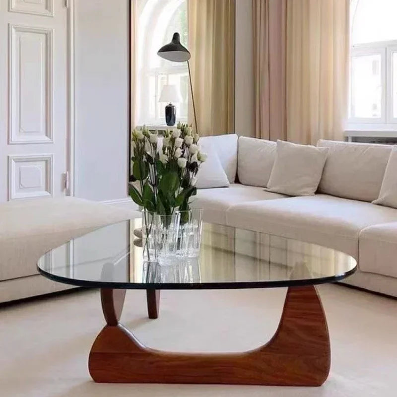 Glass Wood Coffee Table – Strong, Sleek, and Space-Smart