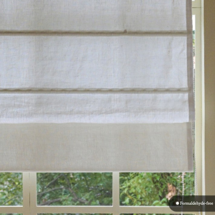 Pure Linen Roman Shade – Effortless Elegance in Every Fold