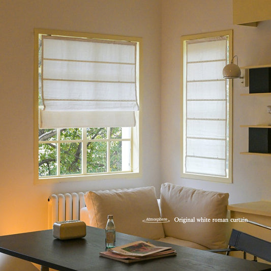 Pure Linen Roman Shade – Effortless Elegance in Every Fold