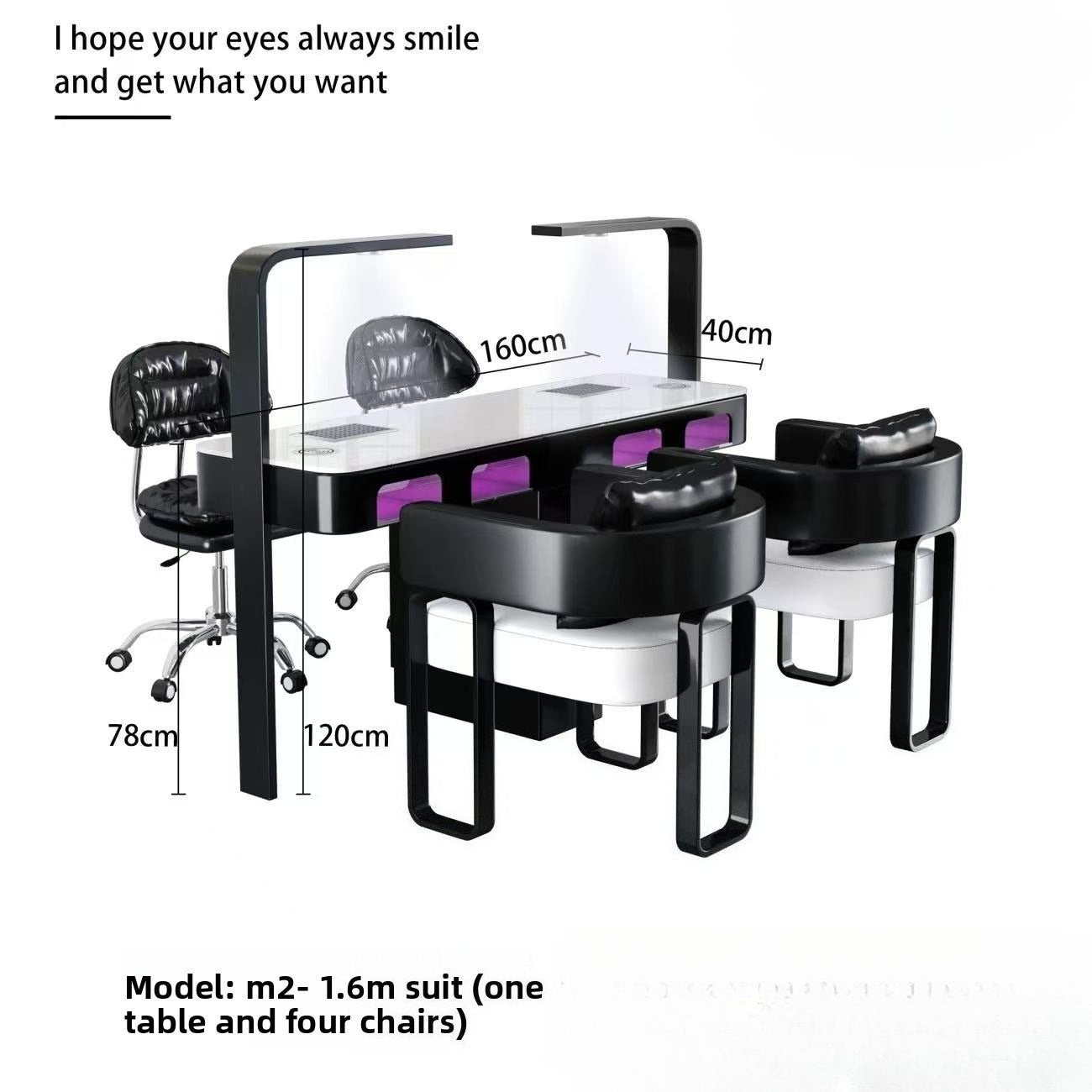 ImingShi M2 Marble Nail Desk Set