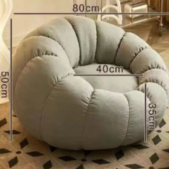 Pumpkin Bliss – Cream-Style Reclining Floor Chair for Cozy Bedrooms & Balconies