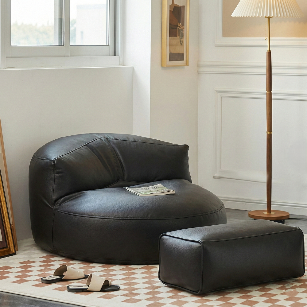 Half-Moon Bean Bag Chair - Your Personal Oasis of Laziness