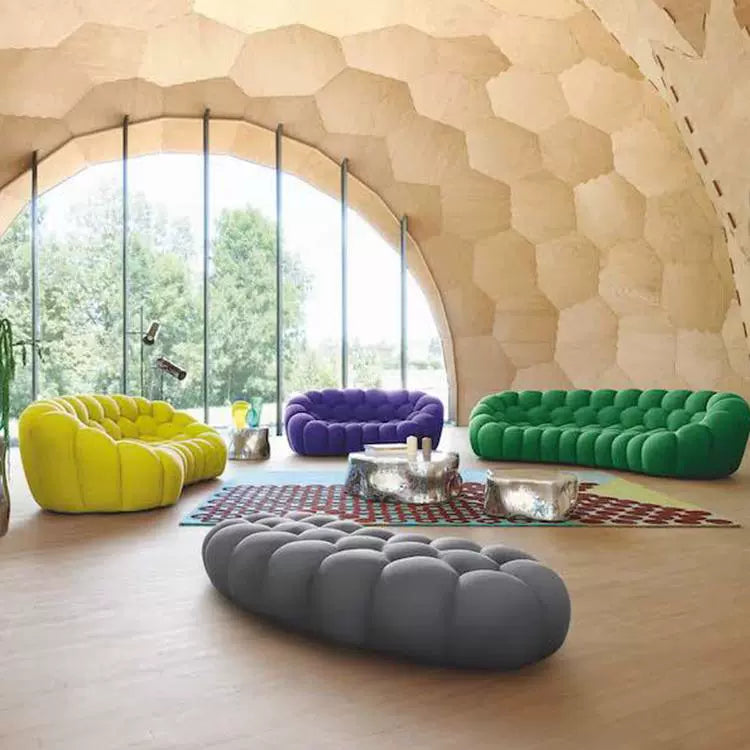 French Italian Trending Bubble Soccer Artistic Curved Elegant Sofa