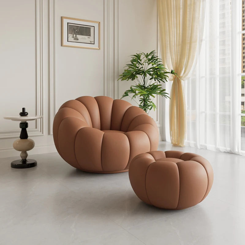 Pumpkin Lazy Armchair-A Cloud Of Plush Comfort