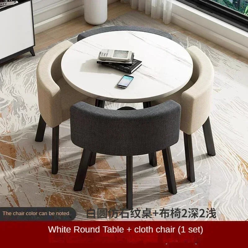 Nordic-Style Table and Chair Set with Storage-Redefining Light Luxury and Minimalism