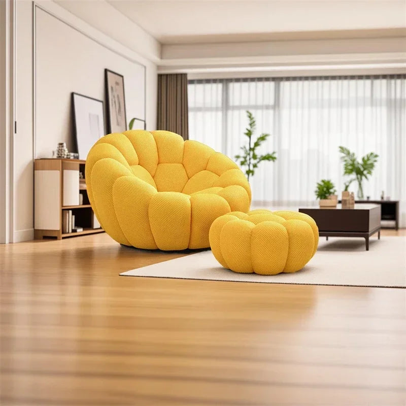 Bloom in Comfort – Pumpkin Puff Bean Bag Chair