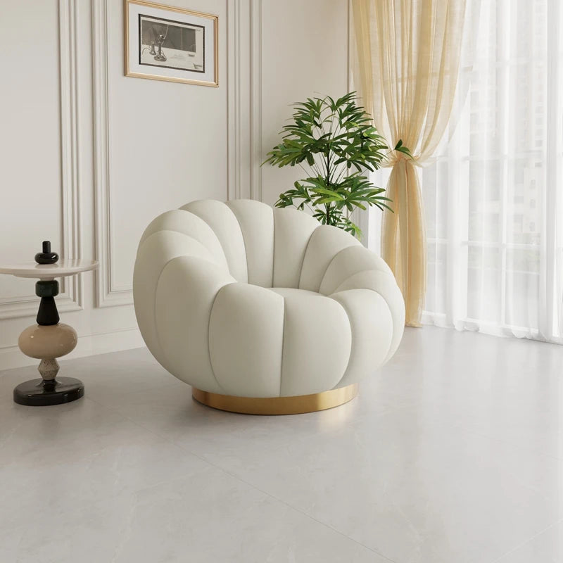 Pumpkin Lazy Armchair-A Cloud Of Plush Comfort