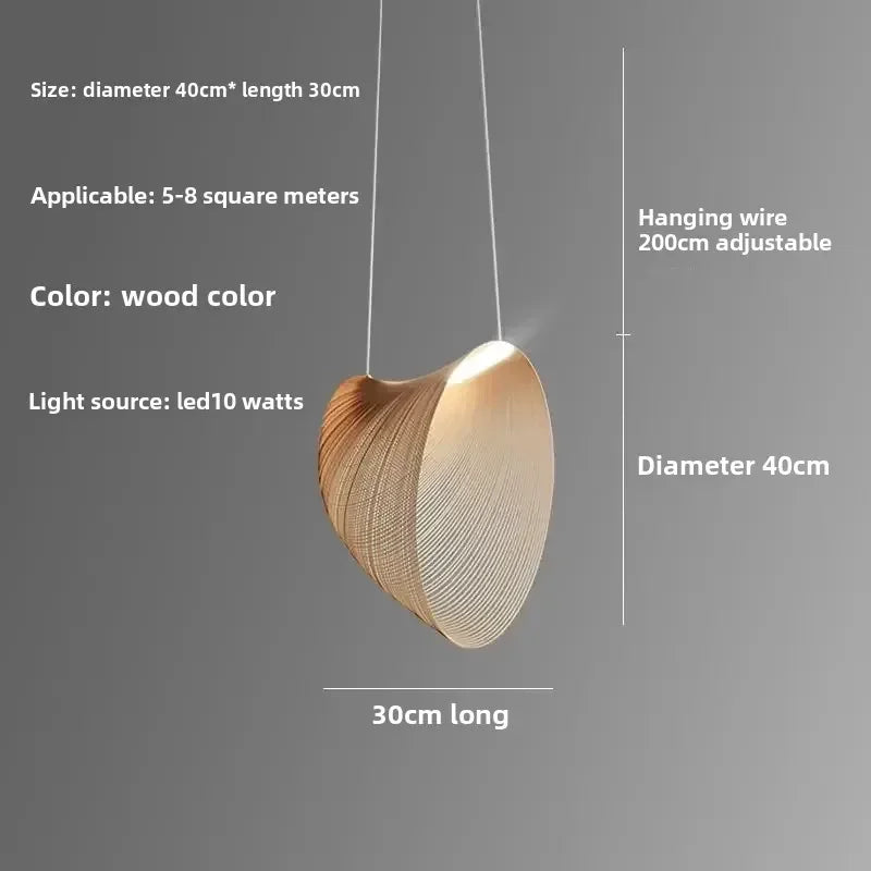 Illan Suspension Lamp-Suspended Wooden Artwork