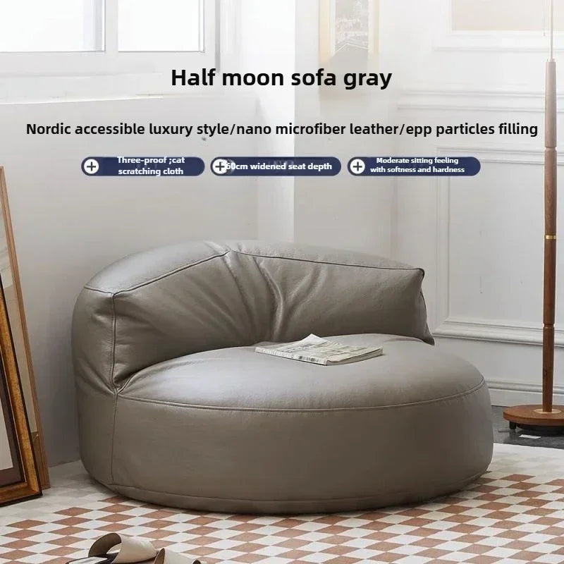 Half-Moon Bean Bag Chair - Your Personal Oasis of Laziness