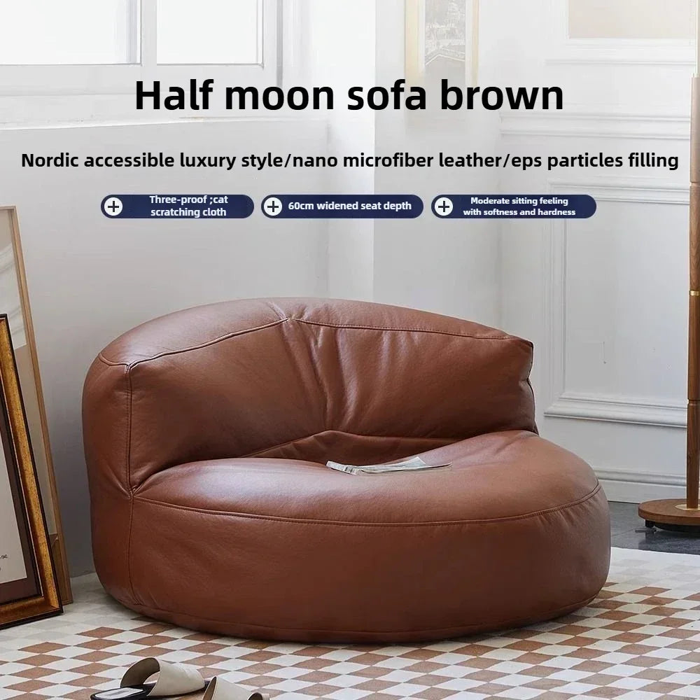 Half-Moon Bean Bag Chair - Your Personal Oasis of Laziness