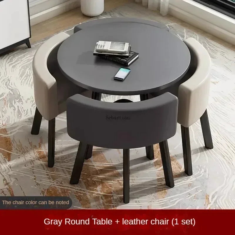 Nordic-Style Table and Chair Set with Storage-Redefining Light Luxury and Minimalism