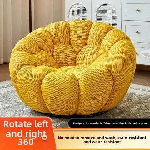 Bloom in Comfort – Pumpkin Puff Bean Bag Chair