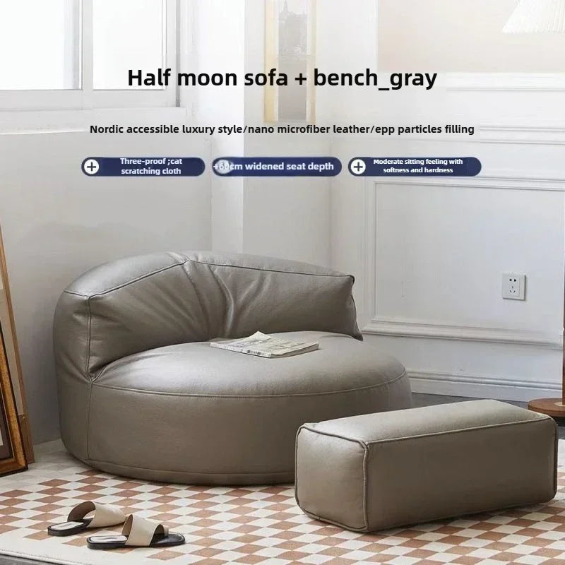 Half-Moon Bean Bag Chair - Your Personal Oasis of Laziness