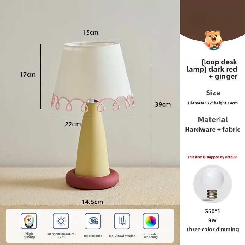 Loop Creamy Color-Block Table Lamp-A Lamp as Sweet And Gentle As Cream