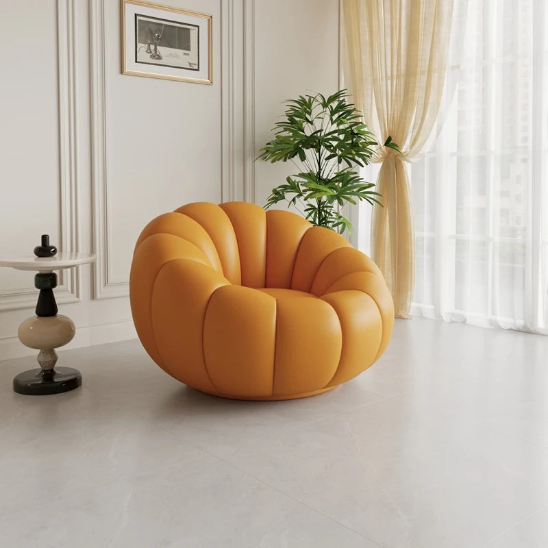 Pumpkin Lazy Armchair-A Cloud Of Plush Comfort