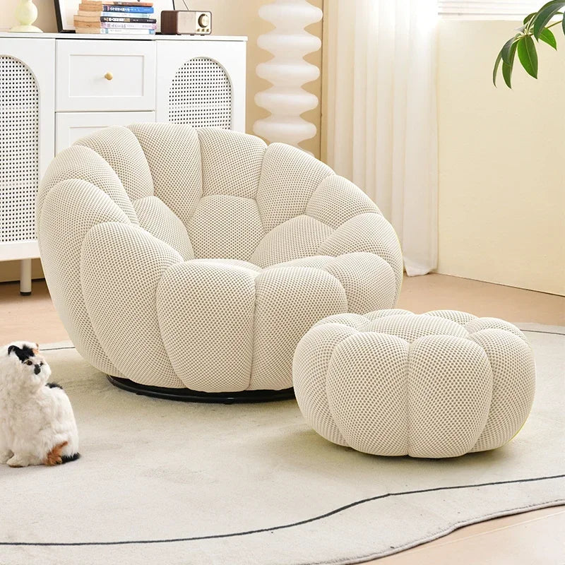 Bloom in Comfort – Pumpkin Puff Bean Bag Chair