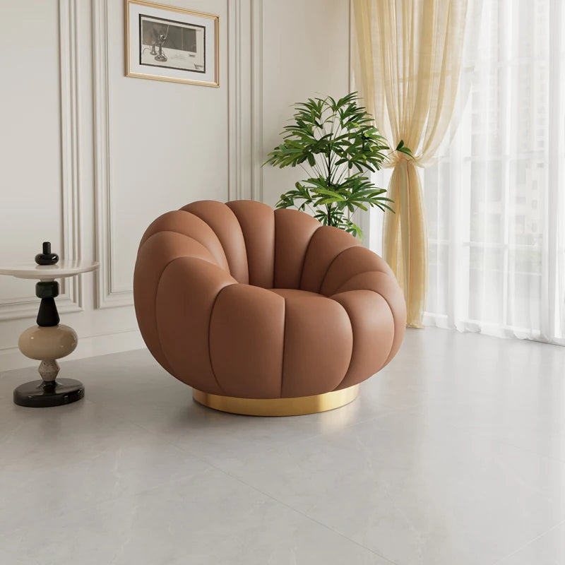 Pumpkin Lazy Armchair-A Cloud Of Plush Comfort