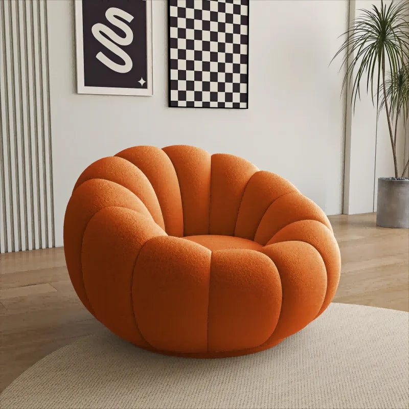 Pumpkin Lazy Armchair-A Cloud Of Plush Comfort