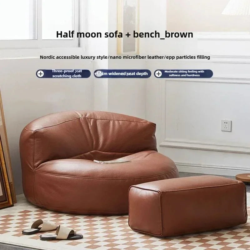 Half-Moon Bean Bag Chair - Your Personal Oasis of Laziness