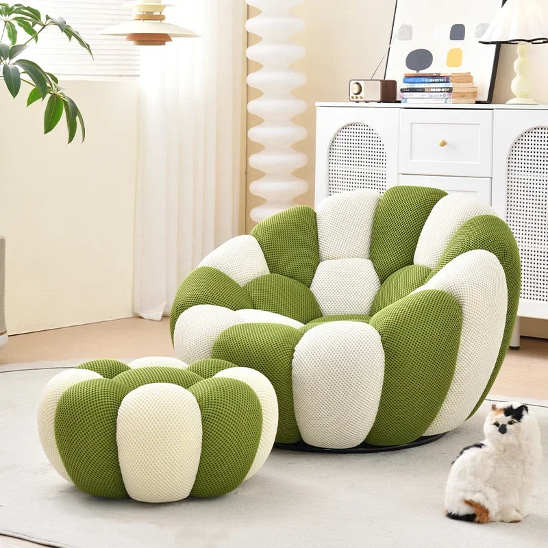 Bloom in Comfort – Pumpkin Puff Bean Bag Chair
