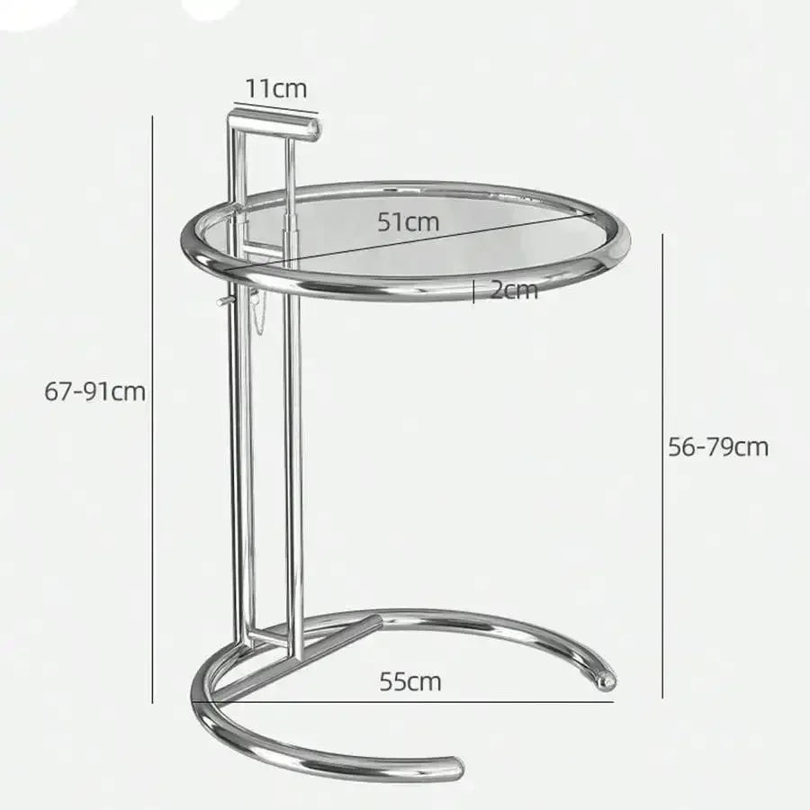 c-shaped side table dimension