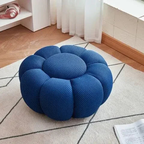 Bloom in Comfort – Pumpkin Puff Swivel Lounge Chair