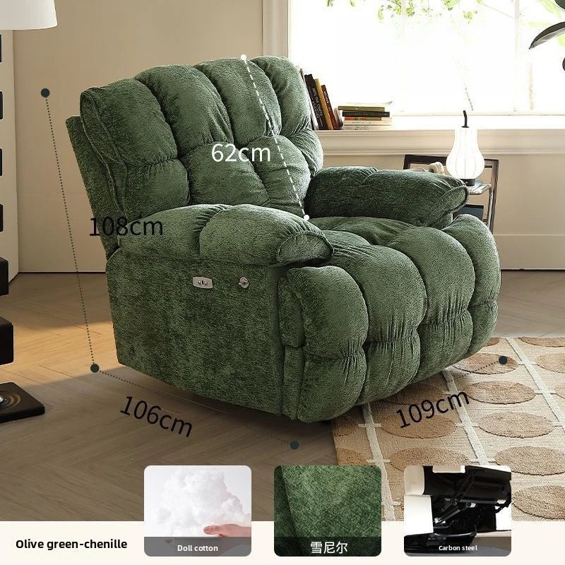 Electric Massage Recliner Sofa Chair – Modern Single Seat with Swivel & Sleep Mode – Living Room Furniture