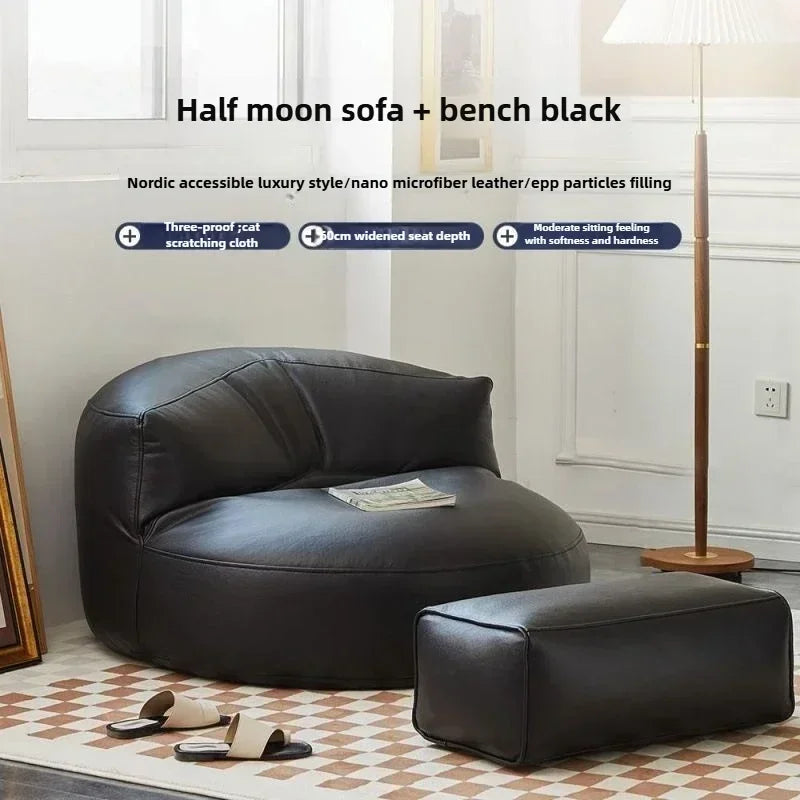 Half-Moon Bean Bag Chair - Your Personal Oasis of Laziness