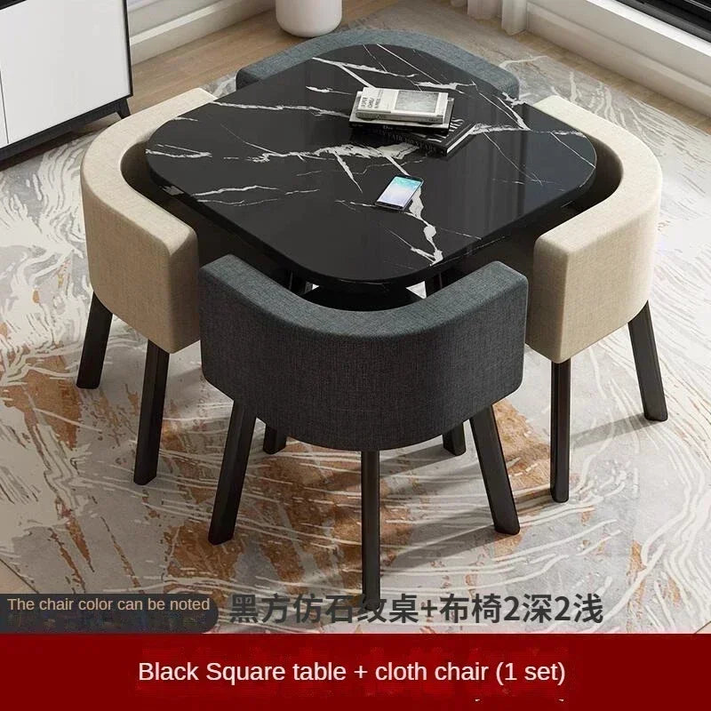 Nordic-Style Table and Chair Set with Storage-Redefining Light Luxury and Minimalism