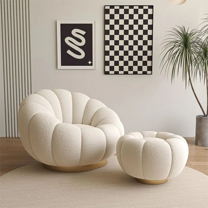 Pumpkin Lazy Armchair-A Cloud Of Plush Comfort