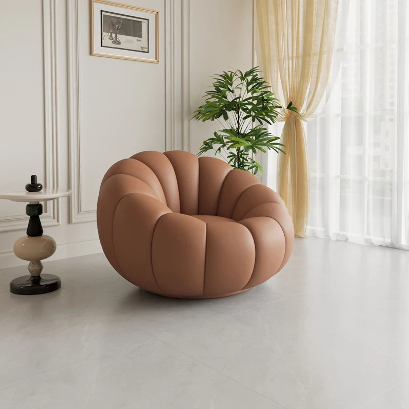 Pumpkin Lazy Armchair-A Cloud Of Plush Comfort
