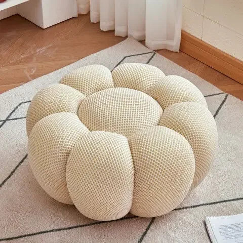 Bloom in Comfort – Pumpkin Puff Swivel Lounge Chair