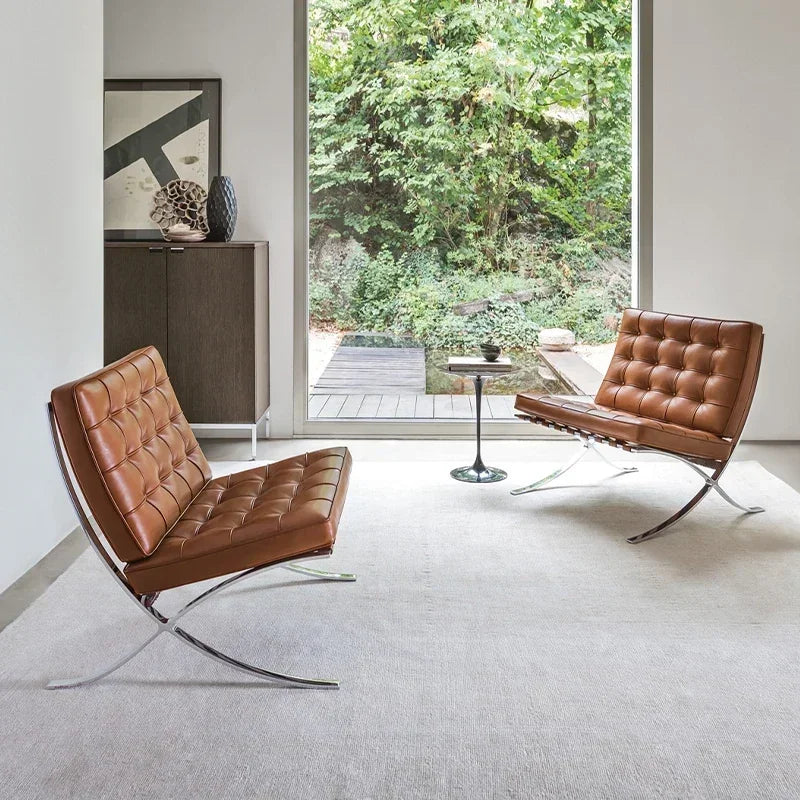 Nordic Single Barcelona Designer Star Same Leisure Simple High-end Luxury Leisure Chair Recliner Chair Modern Single Sofa Chair