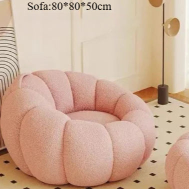 Pumpkin Bliss – Cream-Style Reclining Floor Chair for Cozy Bedrooms & Balconies