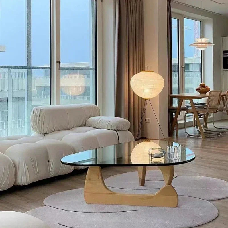 Glass Wood Coffee Table – Strong, Sleek, and Space-Smart
