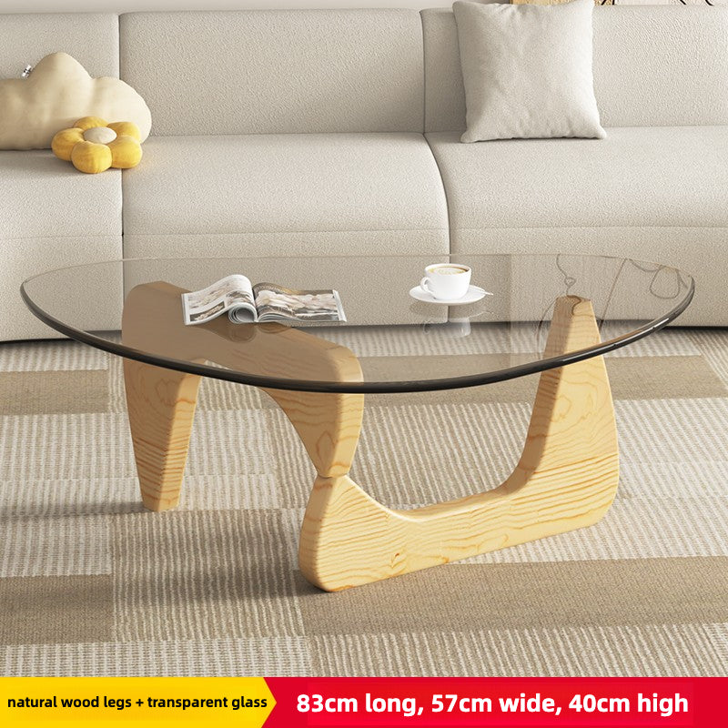 Glass Wood Coffee Table – Strong, Sleek, and Space-Smart