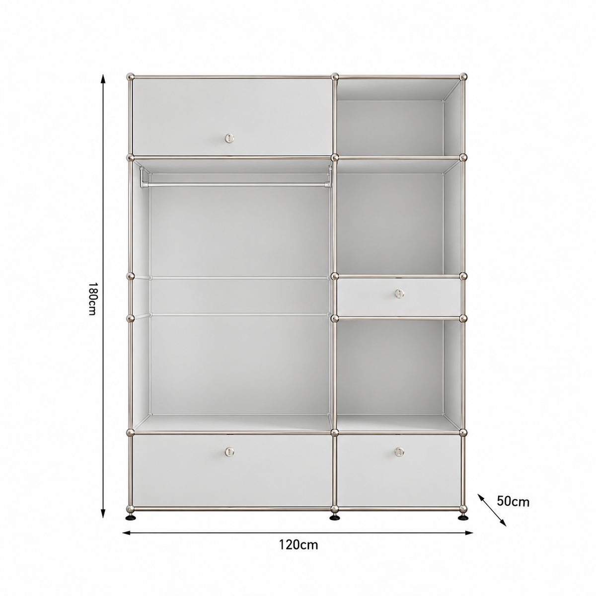 Modern Bedroom Wardrobe – Freestanding Clothes Rack & Storage Cabinet