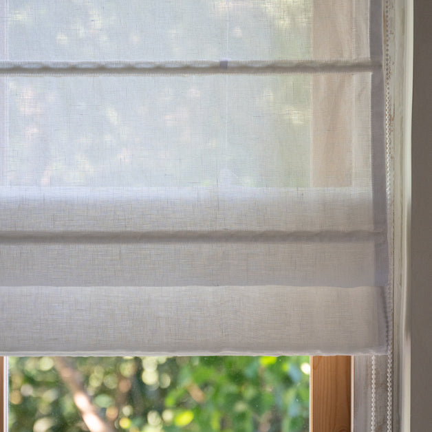 Pure Linen Roman Shade – Effortless Elegance in Every Fold