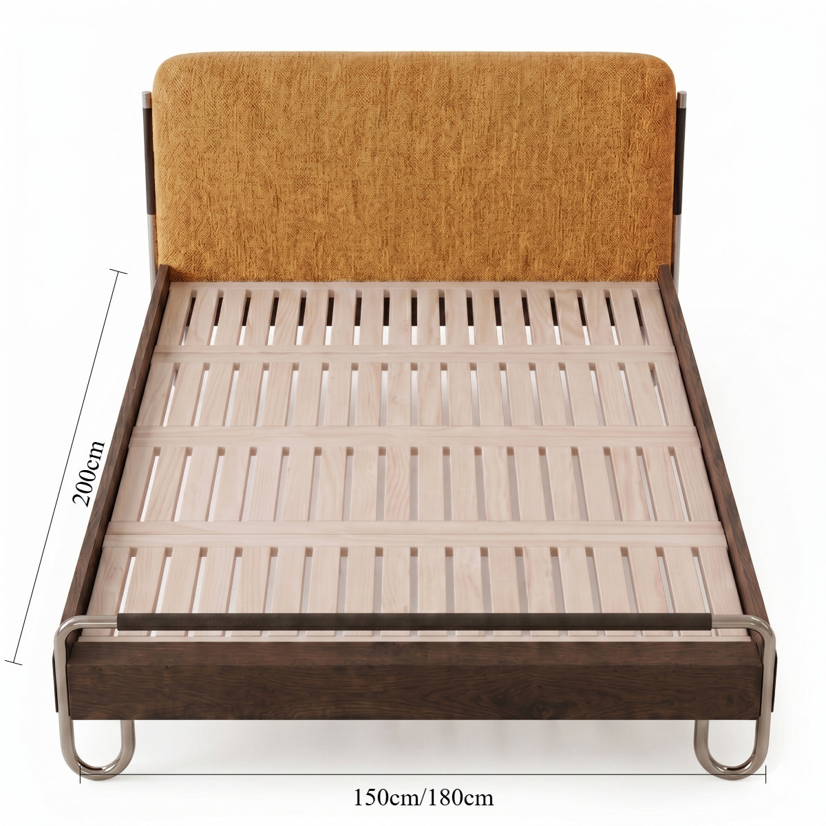 Sunnywood Upholstered Bed – Solid Wood & Chenille Vintage Platform Bed
