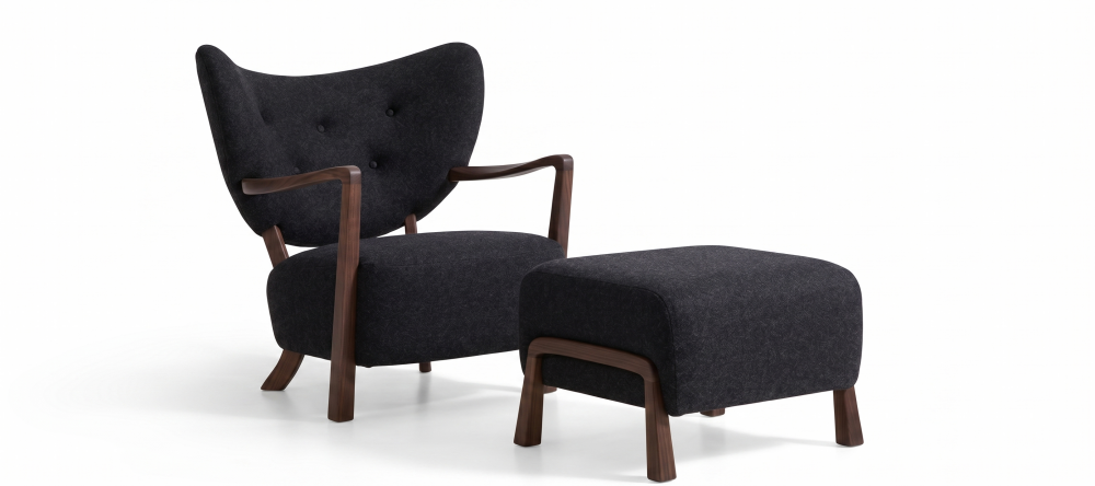 Woolf Lounge Chair – Sculptural Comfort in Soft Shearling Texture
