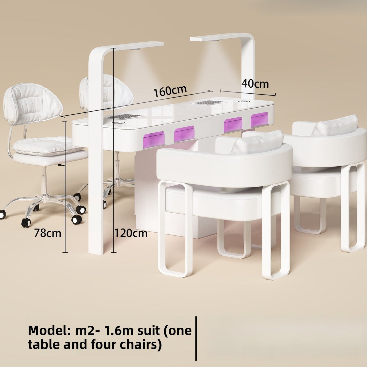 ImingShi M2 Marble Nail Desk Set