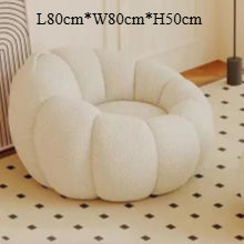 Pumpkin Bliss – Cream-Style Reclining Floor Chair for Cozy Bedrooms & Balconies