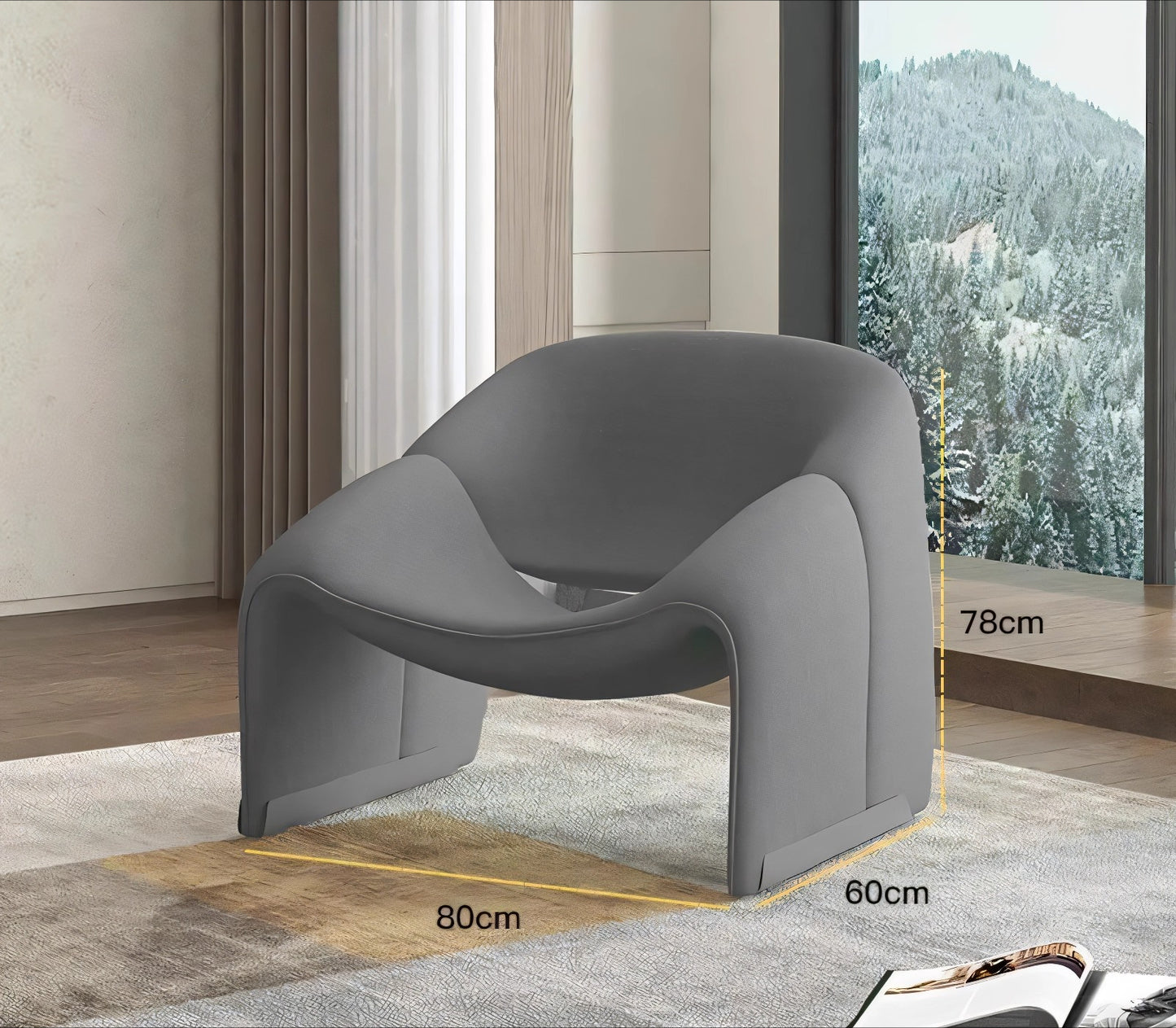 Groovy Chair-Modern Style with High Comfort for Living Room