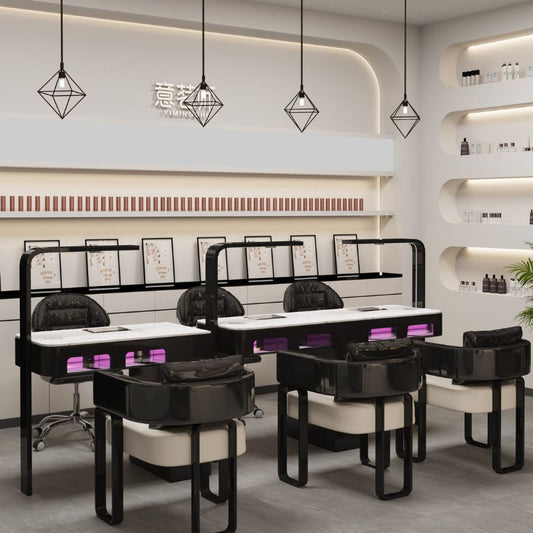 ImingShi M2 Marble Nail Desk Set